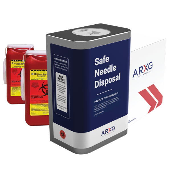 ARXG Mail-In Take Back Sharps 1.4 quart containers