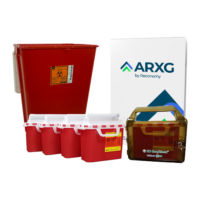 18-Gallon Sharps Mail-In Take Back Container (1pk) with 5.4 Qt Sharps Containers (4pk) And (1) 5.4 Qt Sharps Wall Mount