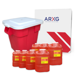 28 Gallon Sharps Mail-In Take Back Container with 2 Gallon Mail-In Take Back Sharps Container (7pk)