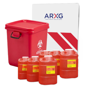 28 Gallon Sharps Mail-In Take Back Container with 2 Gallon Mail-In Take Back Sharps Container (6pk)