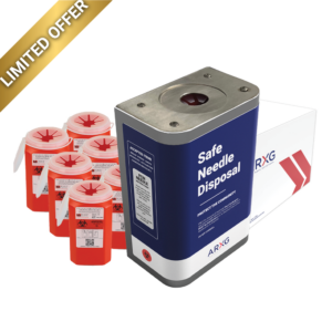 1.5 Qt Mail-In Take Back Sharps and Mount System (with Container 6pk)
