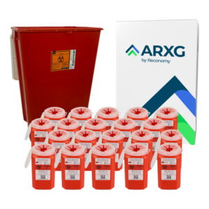 18-Gallon Mail-In Take-Back Sharps Container with 1.5-Quart Sharps Containers (20-Pack)