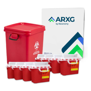 28-Gallon Mail-In Take-Back Sharps Container with 5.4-Quart Sharps Containers (8-Pack)