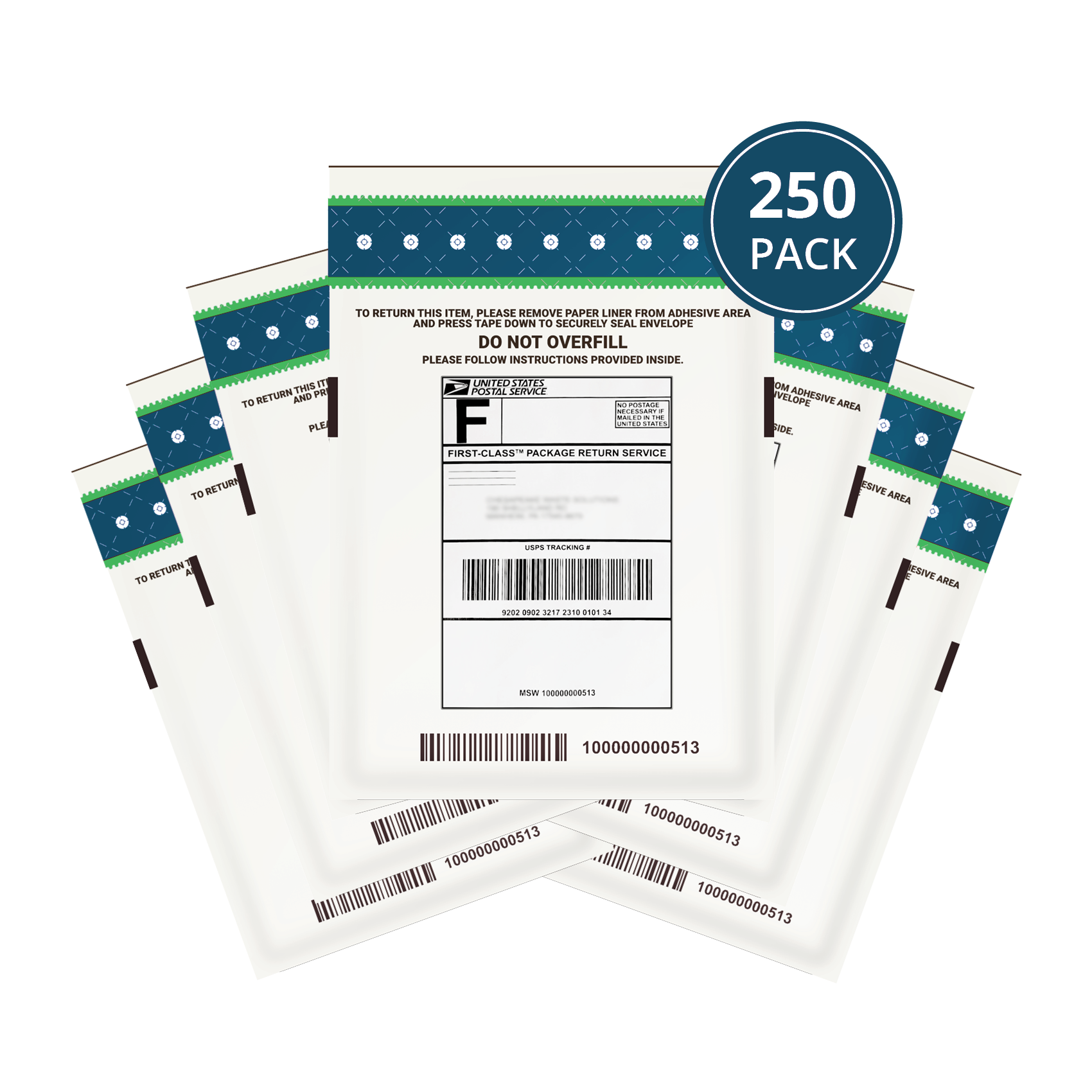 Medication Mail-In Take-Back Envelopes (250-Pack)