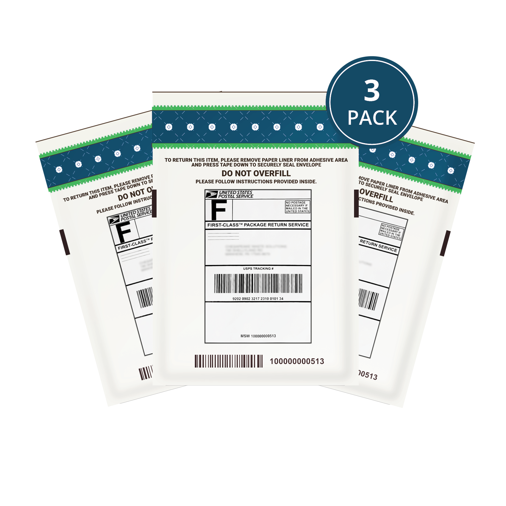 Medication Mail-In Take-Back Envelopes (3-Pack)