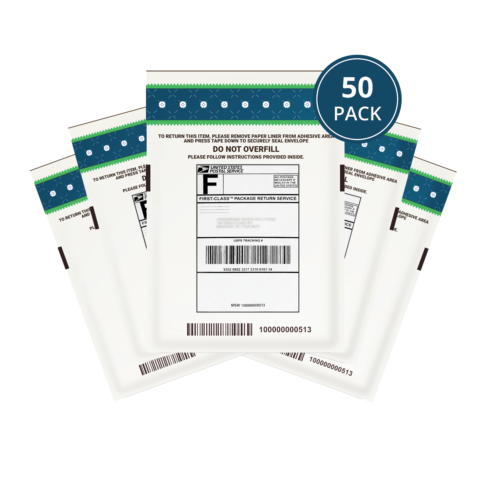 Medication Mail-In Take-Back Envelopes (50-Pack)