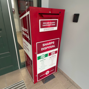 ARXGbyReconomy_Sharps-Disposal-Drop-Box_Healthcare-Clinical-Retail-Pharmacy-Law-Enforcement-Hospitals-Healthcare-Tattoos-Veterinarians_Customer16