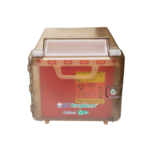 Enclosed Translucent Wall Mount for 5.4-Quart Sharps Containers