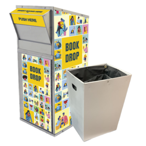 Large Library Book Return (710) and Plastic Collection Tote with Depressible Floor