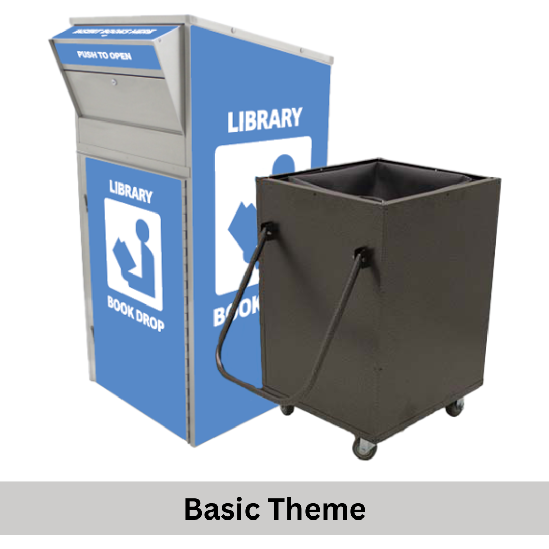Large Library Book Return (810) with Book Truck - Image 7