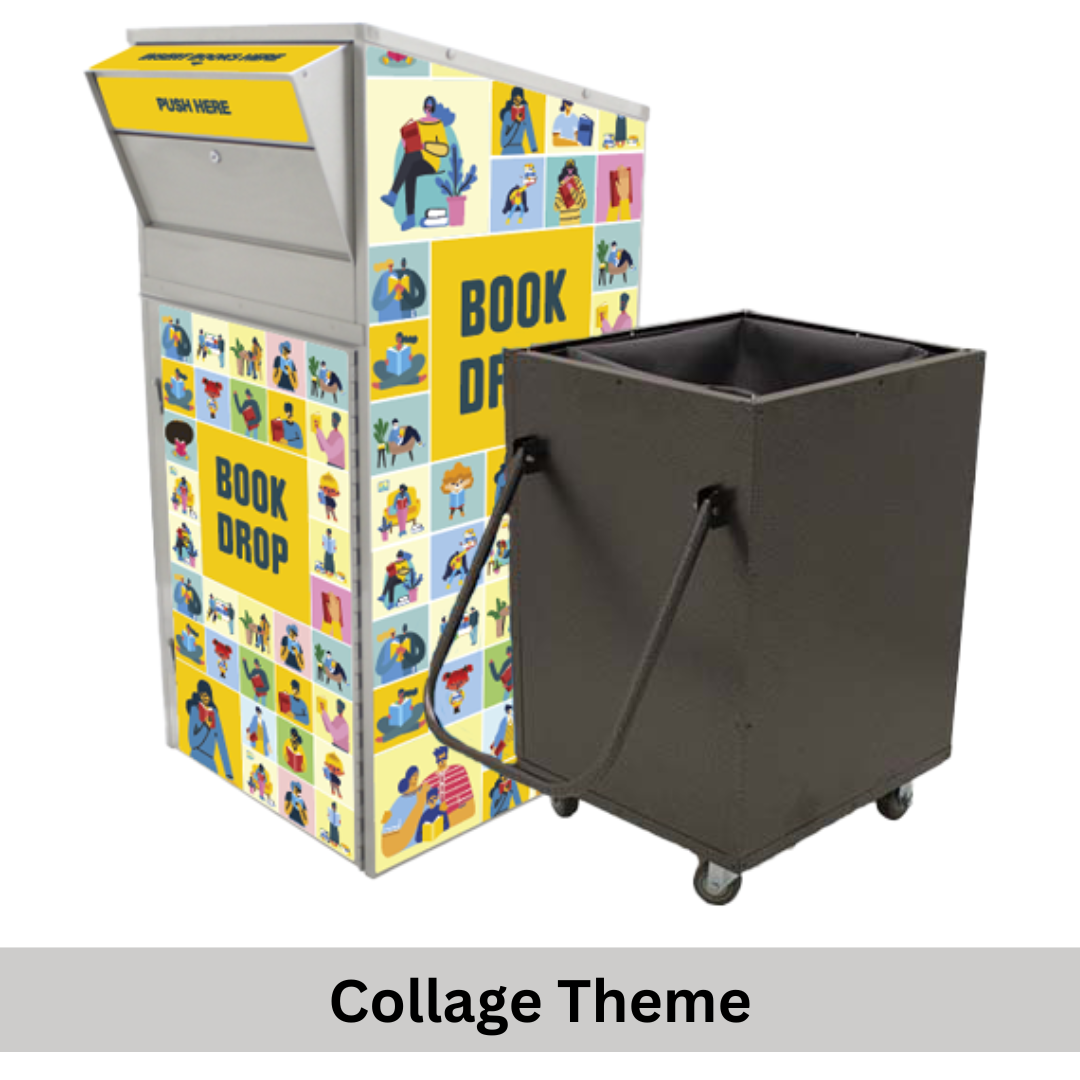 Large Library Book Return (810) with Book Truck - Image 5