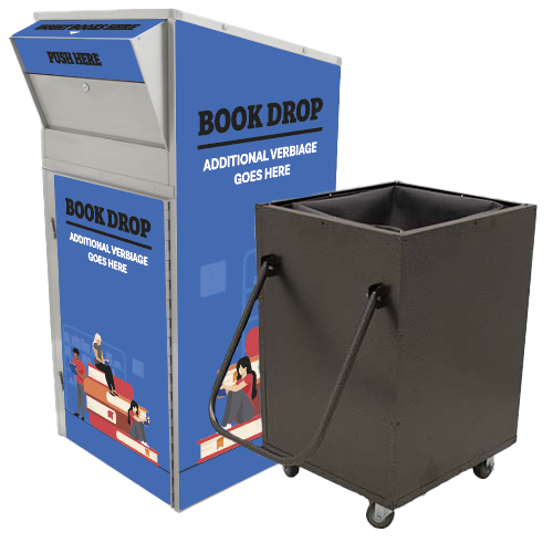 Large Library Book Return (810) with Book Truck