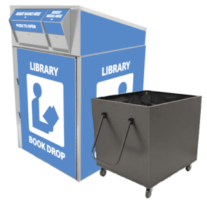 Extra Large Double Book and Media Library Return (910) with Book Truck