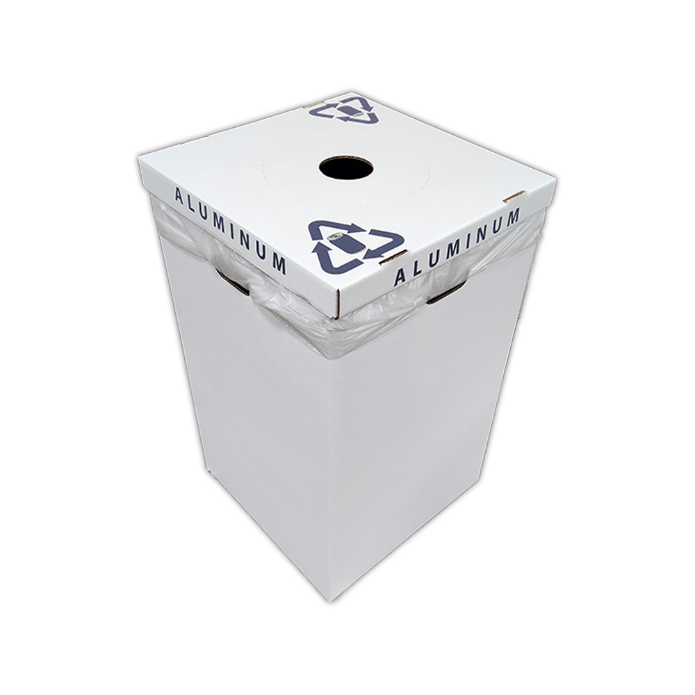 Various Lids for 42-Gallon Corrugated Cardboard Waste and Recycling Boxes (10-Pack) - Image 4