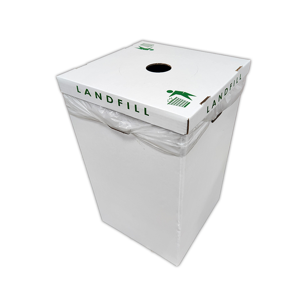 Various Lids for 42-Gallon Corrugated Cardboard Waste and Recycling Boxes (10-Pack) - Image 3