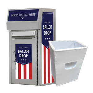 Extra Small Ballot Drop Box (400) with Plastic Collection Tote