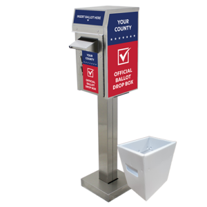 Small Ballot Drop Box (500) with Plastic Collection Tote