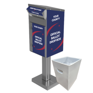 Medium Ballot Drop Box (610) with Plastic Collection Tote