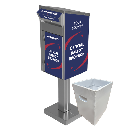 Medium Ballot Drop Box (610) with Plastic Collection Tote