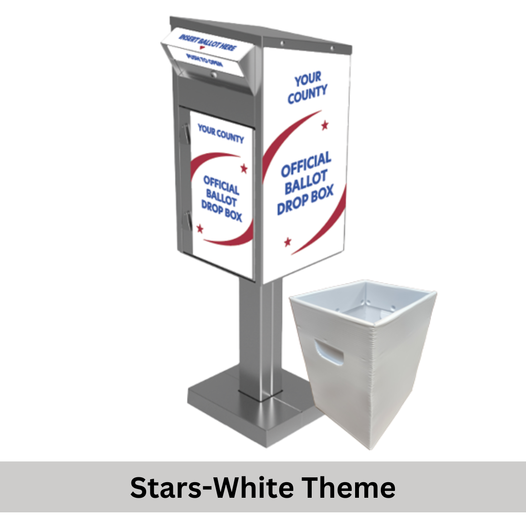 Medium Ballot Drop Box (610) with Plastic Collection Tote - Image 6
