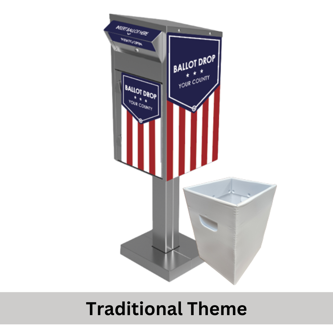 Medium Ballot Drop Box (610) with Plastic Collection Tote - Image 9