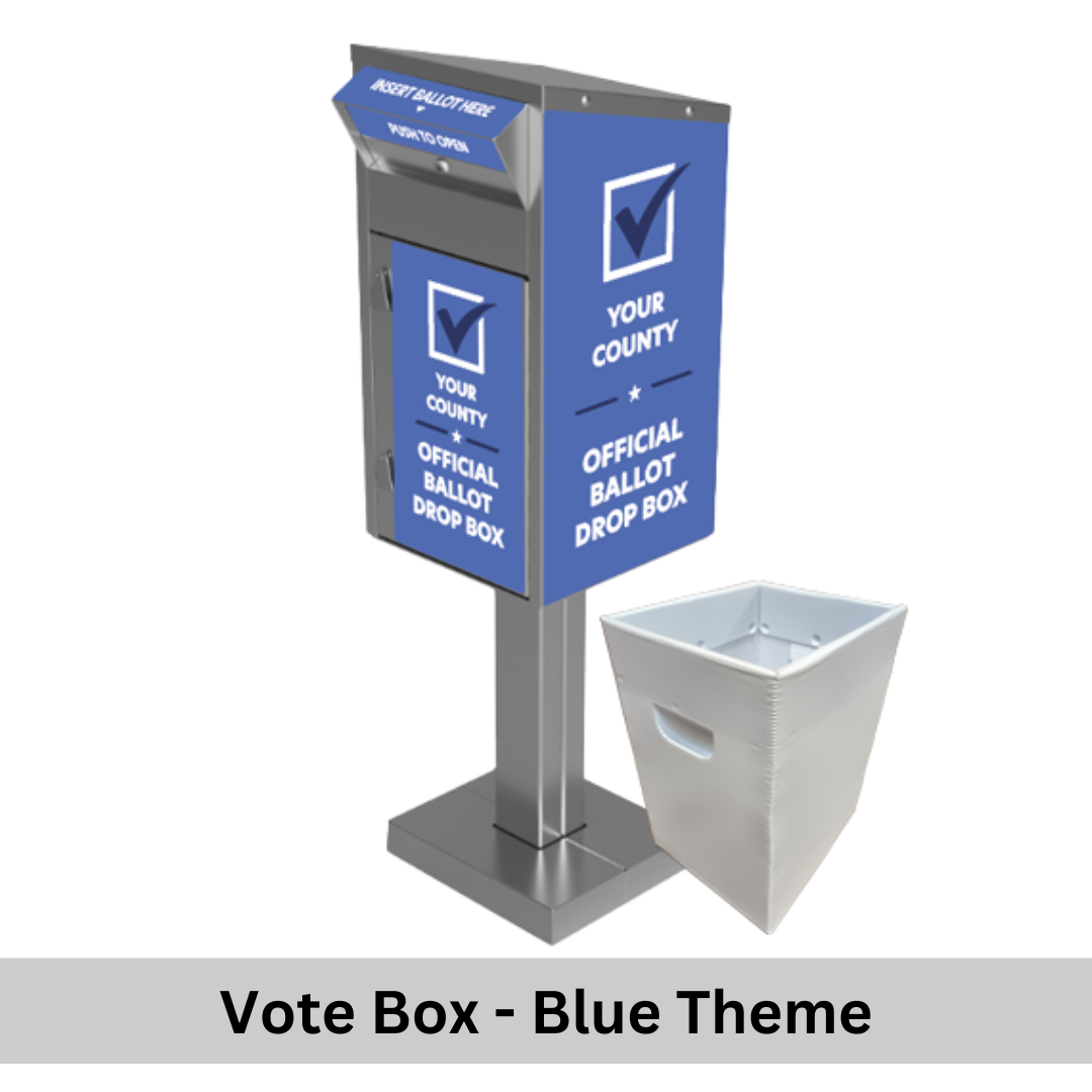 Medium Ballot Drop Box (610) with Plastic Collection Tote - Image 5
