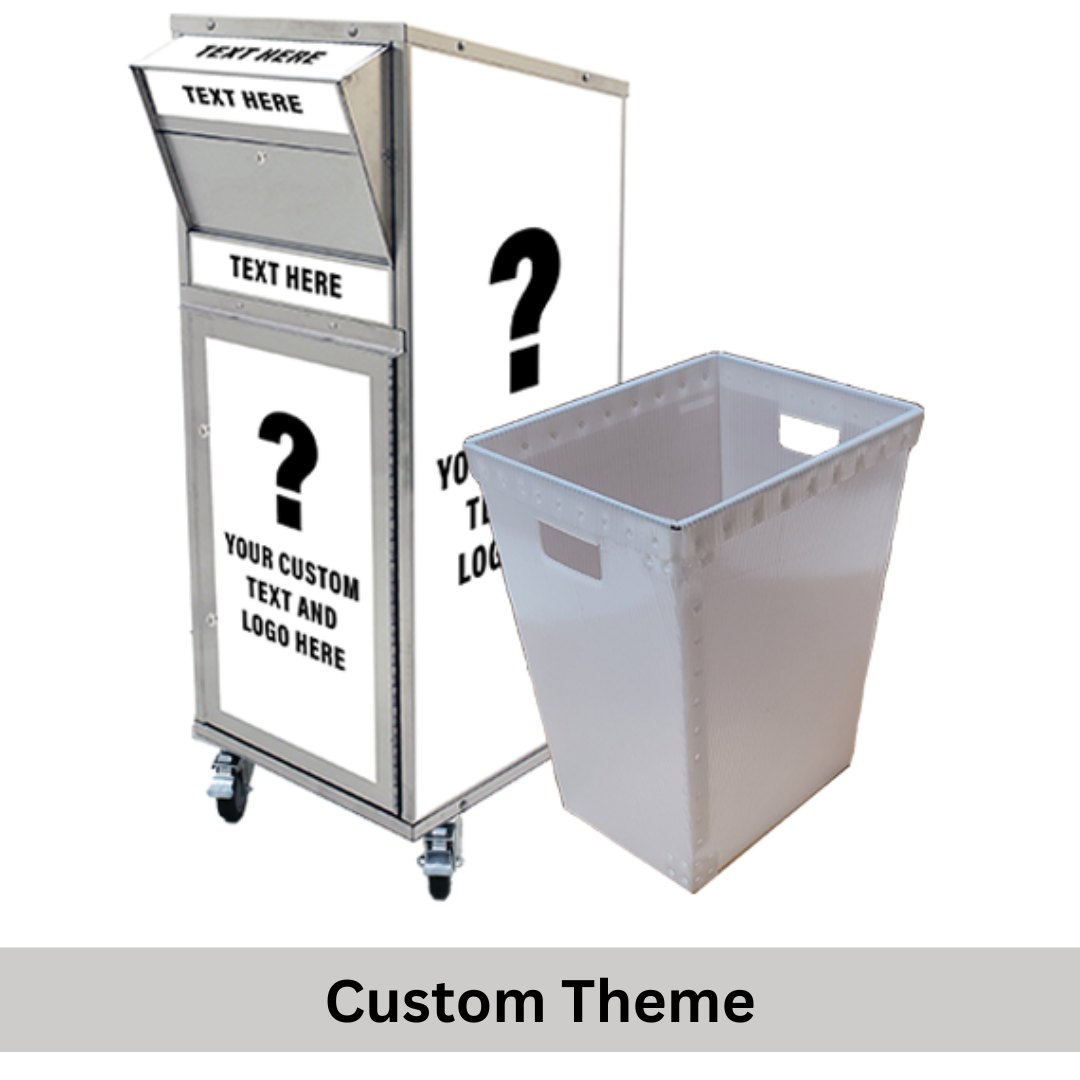 Large Ballot Drop Box (710) On Casters with Plastic Collection Tote - Image 13