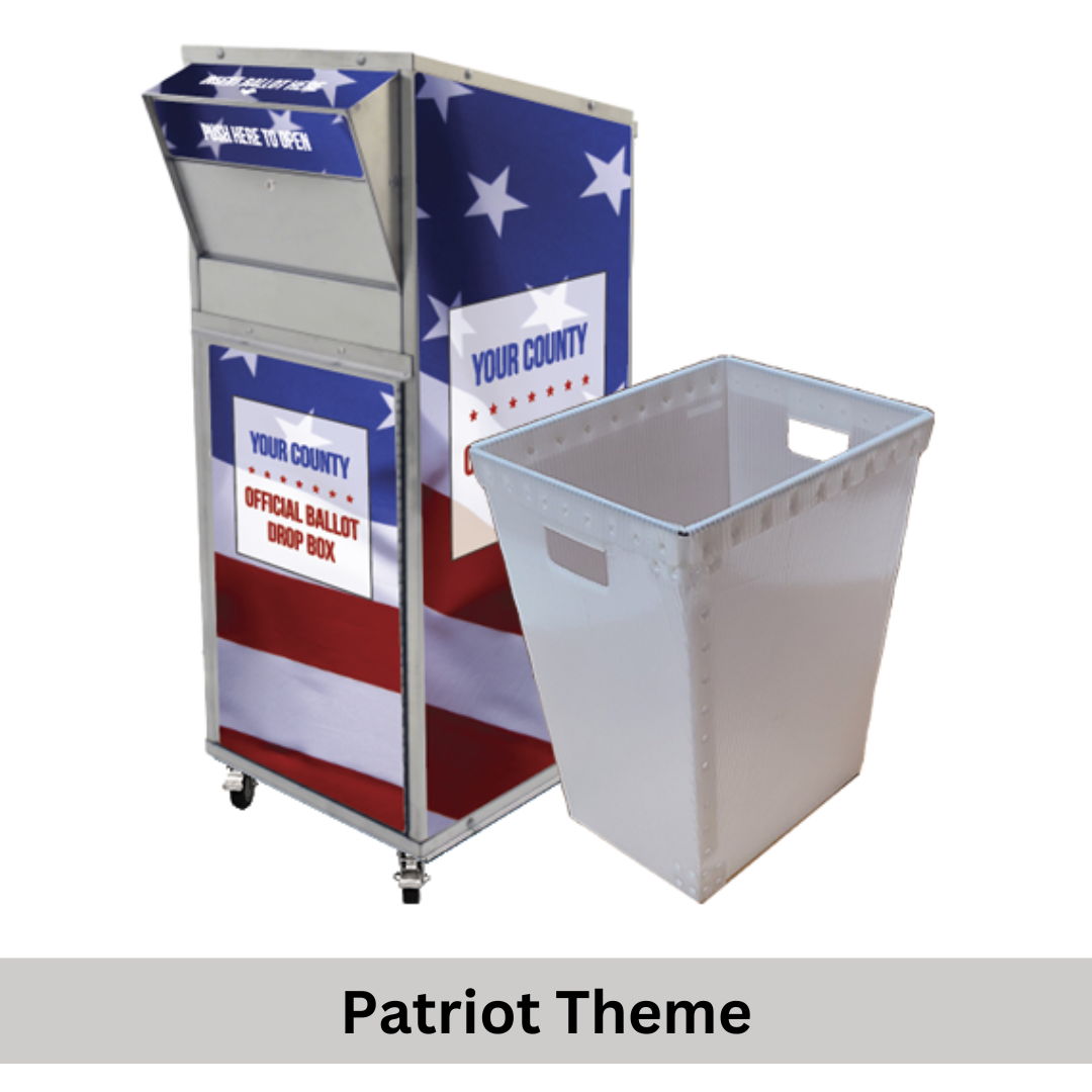Large Ballot Drop Box (710) On Casters with Plastic Collection Tote - Image 7