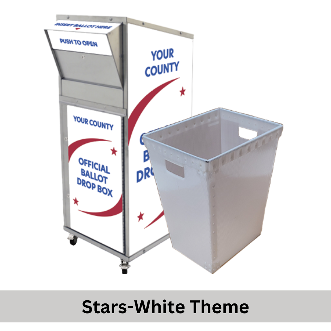 Large Ballot Drop Box (710) On Casters with Plastic Collection Tote - Image 10