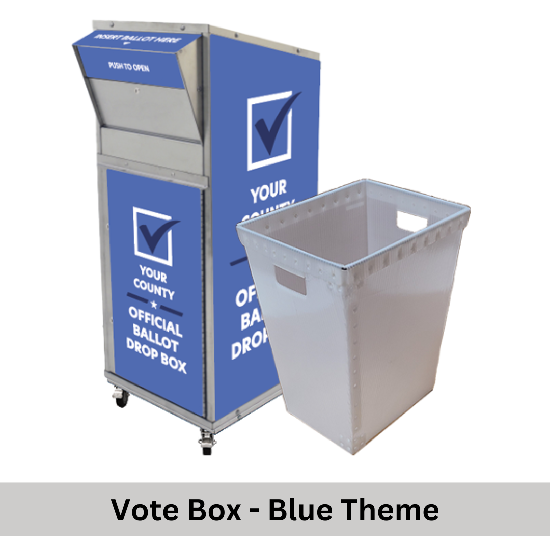 Large Ballot Drop Box (710) On Casters with Plastic Collection Tote - Image 8