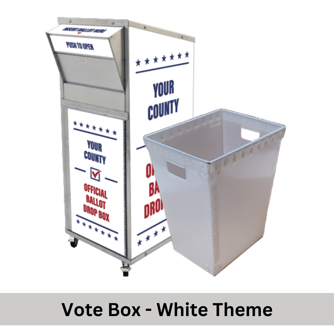 Large Ballot Drop Box (710) On Casters with Plastic Collection Tote - Image 12