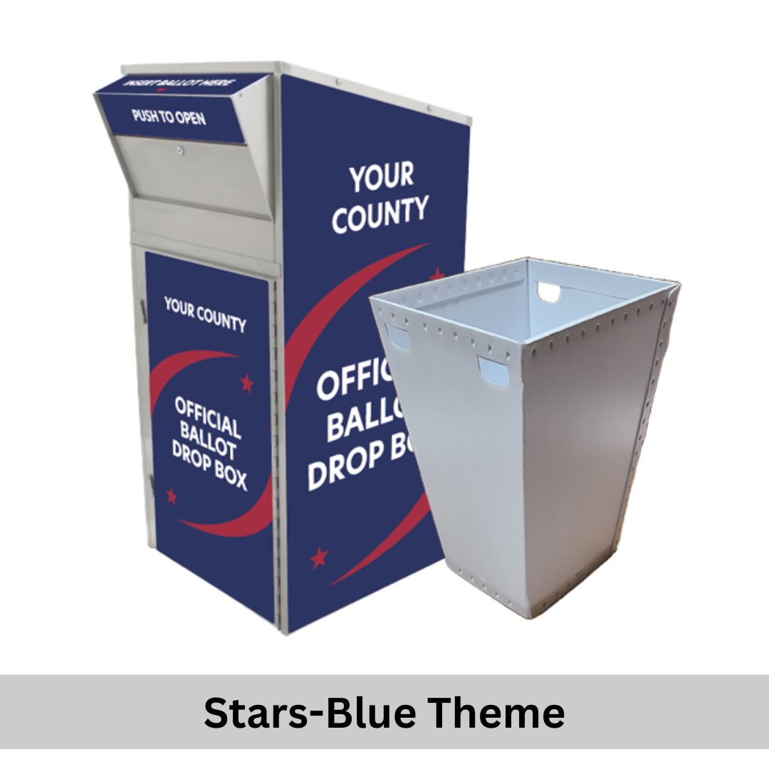 Large Ballot Drop Box (810) with Plastic Collection Tote - Image 11