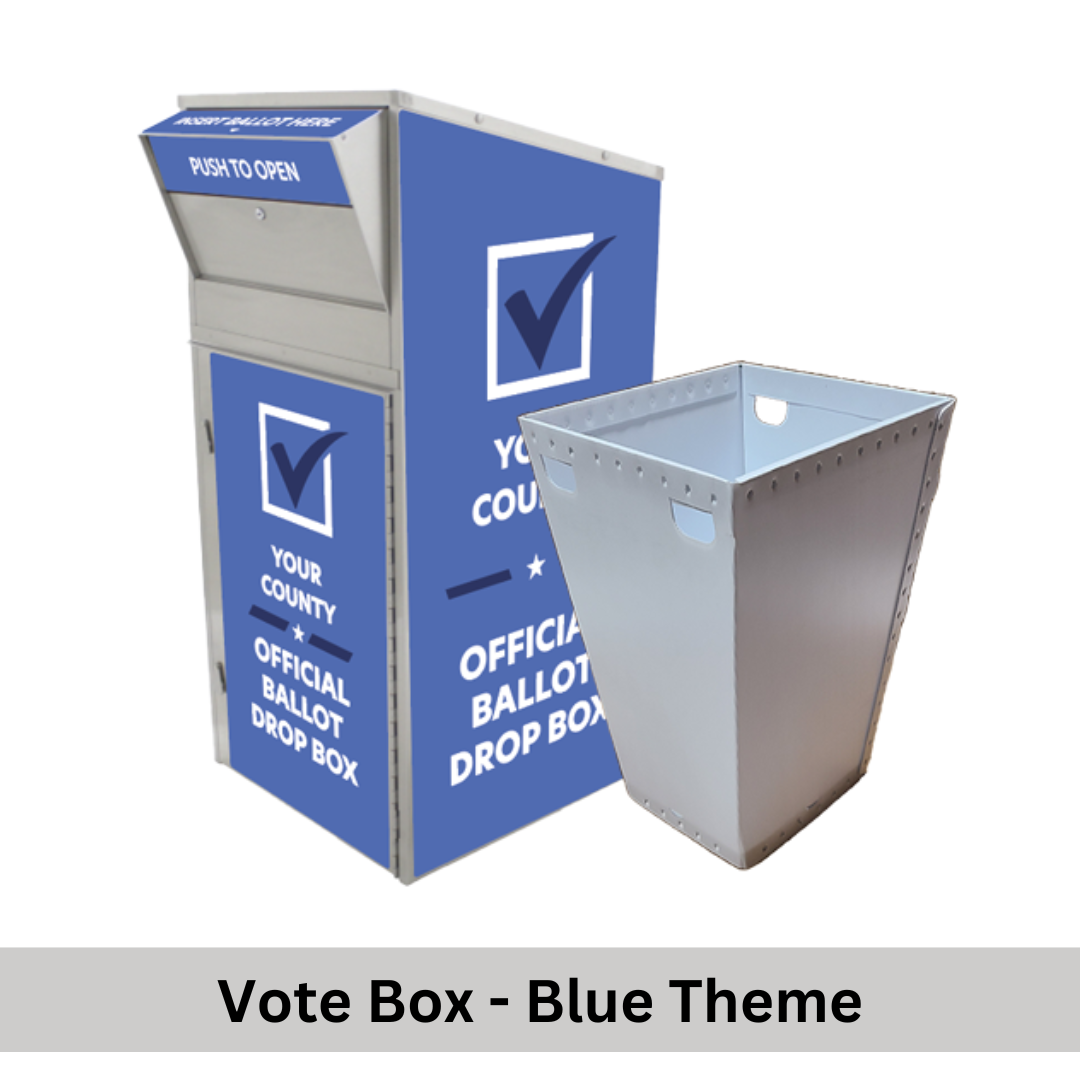 Large Ballot Drop Box (810) with Plastic Collection Tote - Image 7