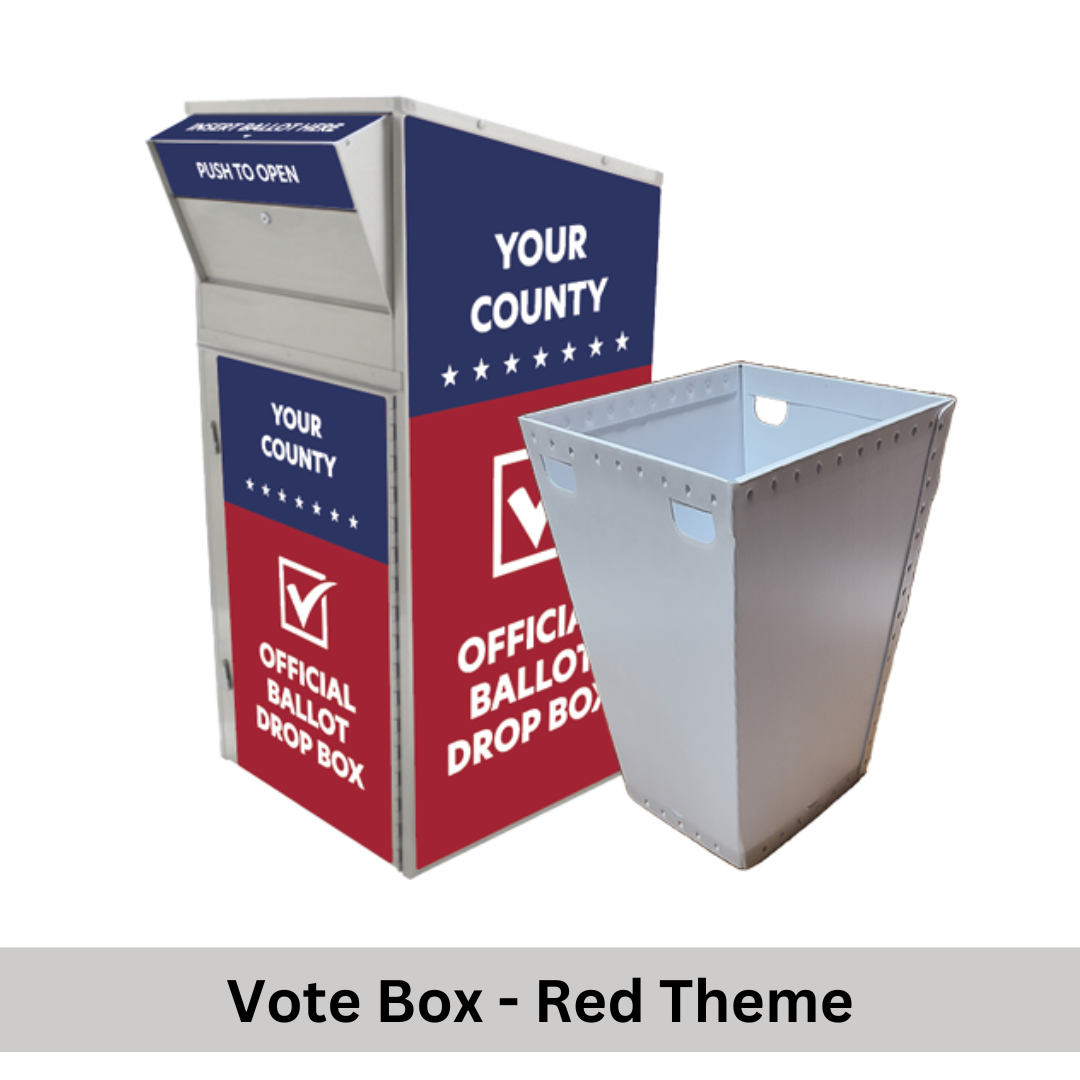 Large Ballot Drop Box (810) with Plastic Collection Tote - Image 6