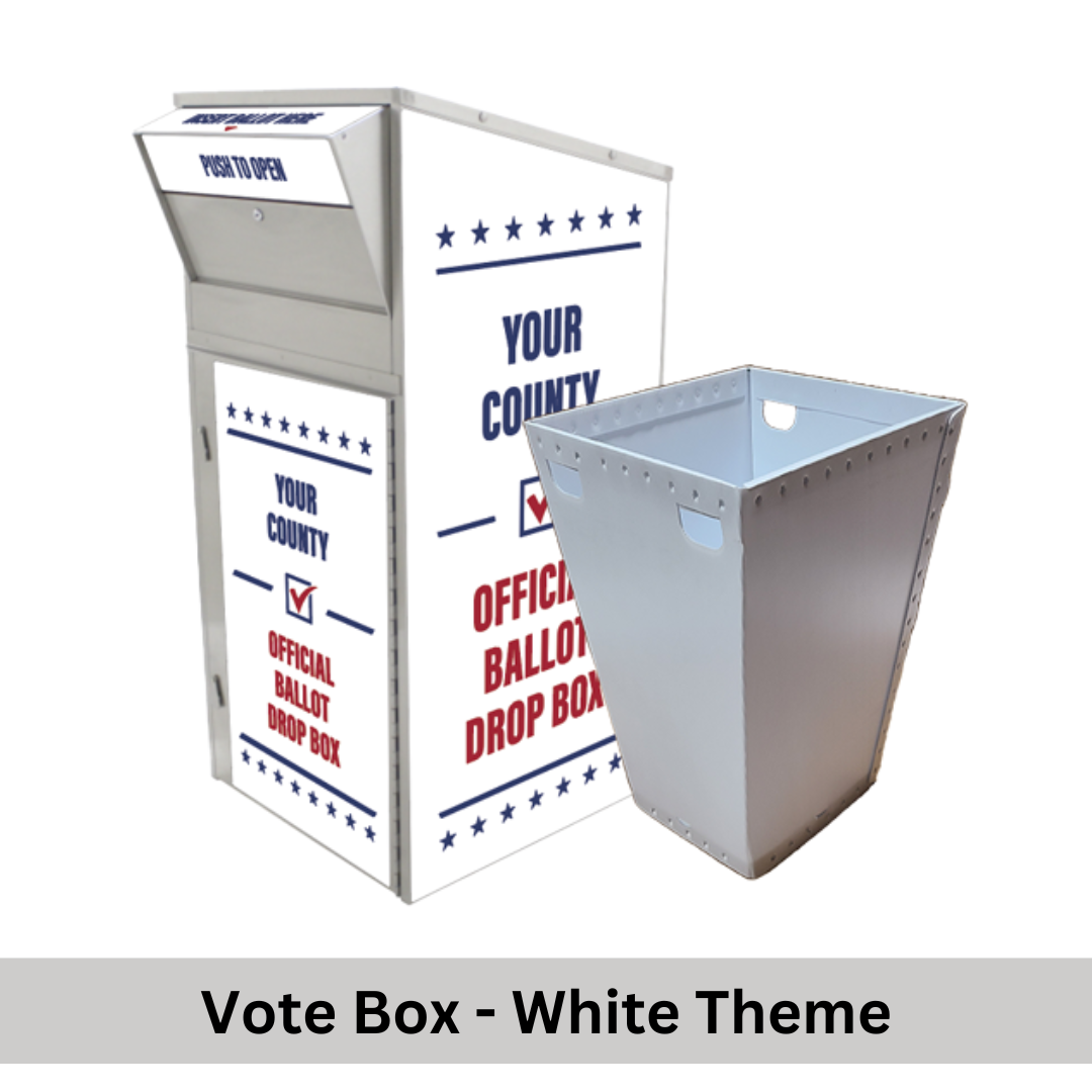 Large Ballot Drop Box (810) with Plastic Collection Tote - Image 10
