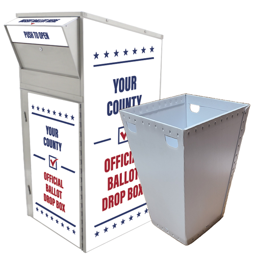 Large Ballot Drop Box (810) with Plastic Collection Tote