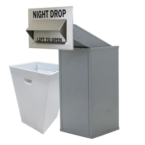 Bank Bag Depository Unit with Plastic Collection Tote - Image 4