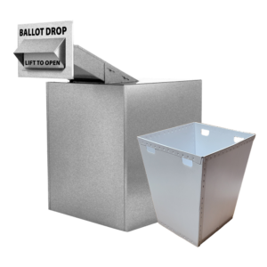 Extra Large Through-Wall Ballot Drop (910) with Plastic Collection Tote