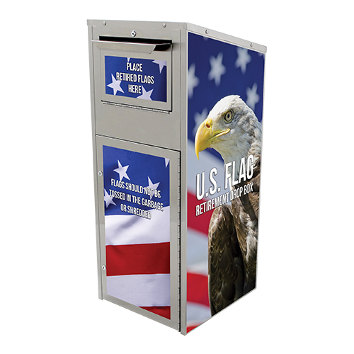 Large Interior Flag Retirement Drop Box (710) Stainless Steel - Image 4