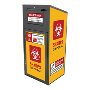 Large Sharps Disposal Drop Box (38 Gallon) Powder Coated (750)