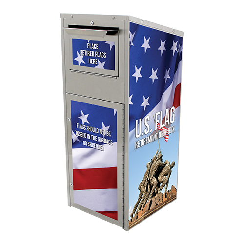 Large Interior Flag Retirement Drop Box (710) Stainless Steel - Image 3