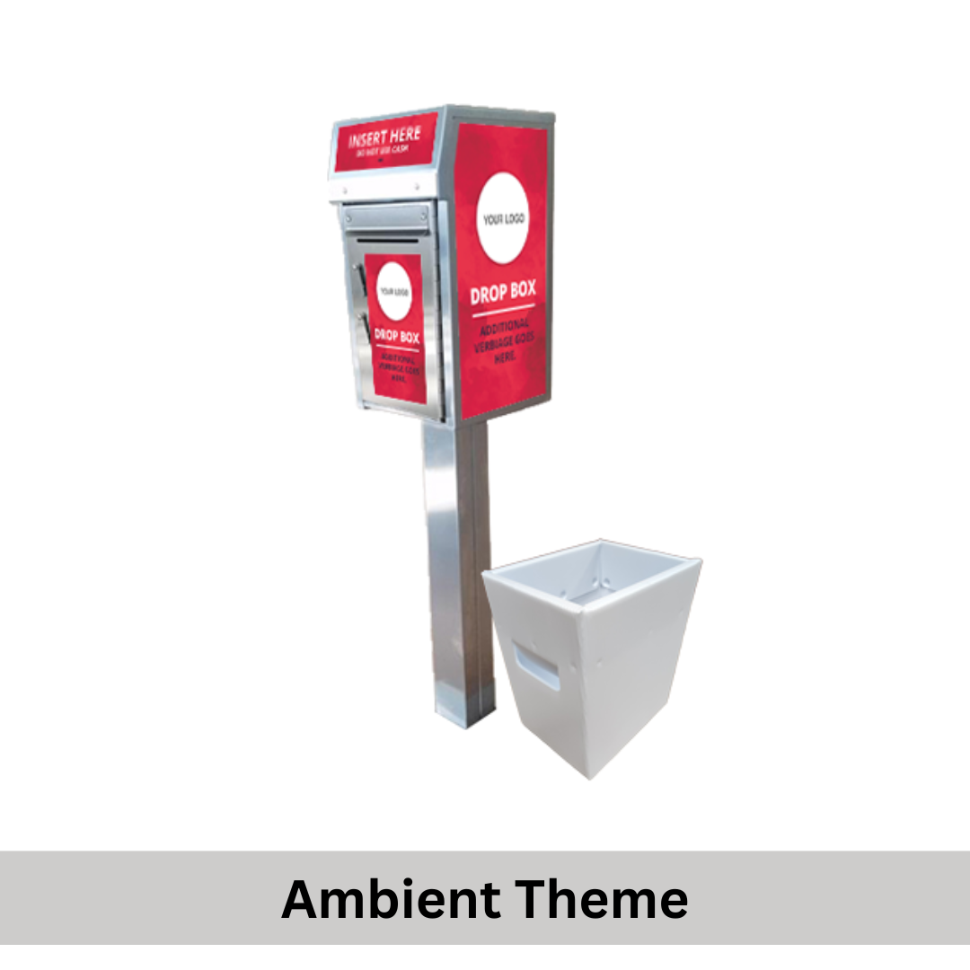 Small Payment Drop Box (500) with Plastic Collection Tote, Walk Up, In Ground - Image 5