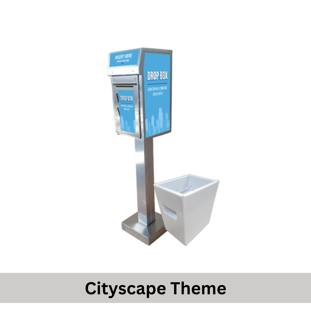 Small Payment Drop Box (500) with Plastic Collection Tote — Walk Up, On Concrete - Image 3