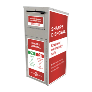 Large Sharps Disposal Drop Box (38 Gallon) Stainless Steel (750)