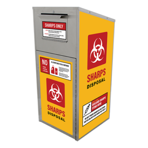 Large Sharps Disposal Drop Box (46 Gallon) Stainless Steel (810)